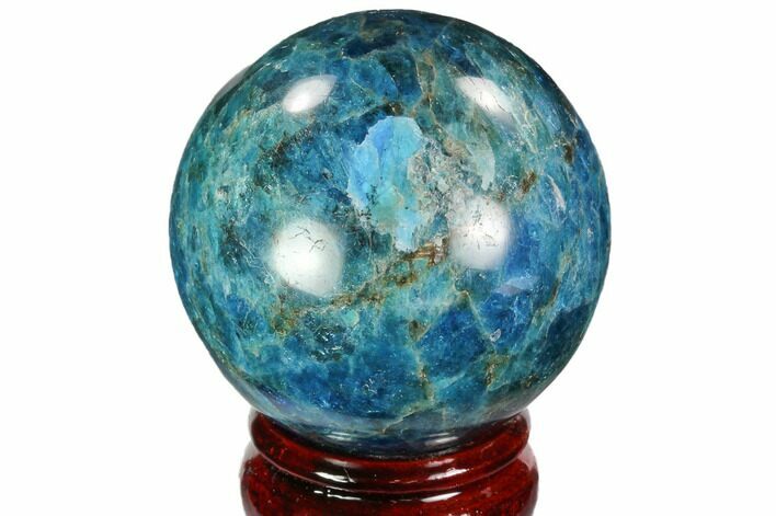 Bright Blue Apatite Sphere - Madagascar #100302